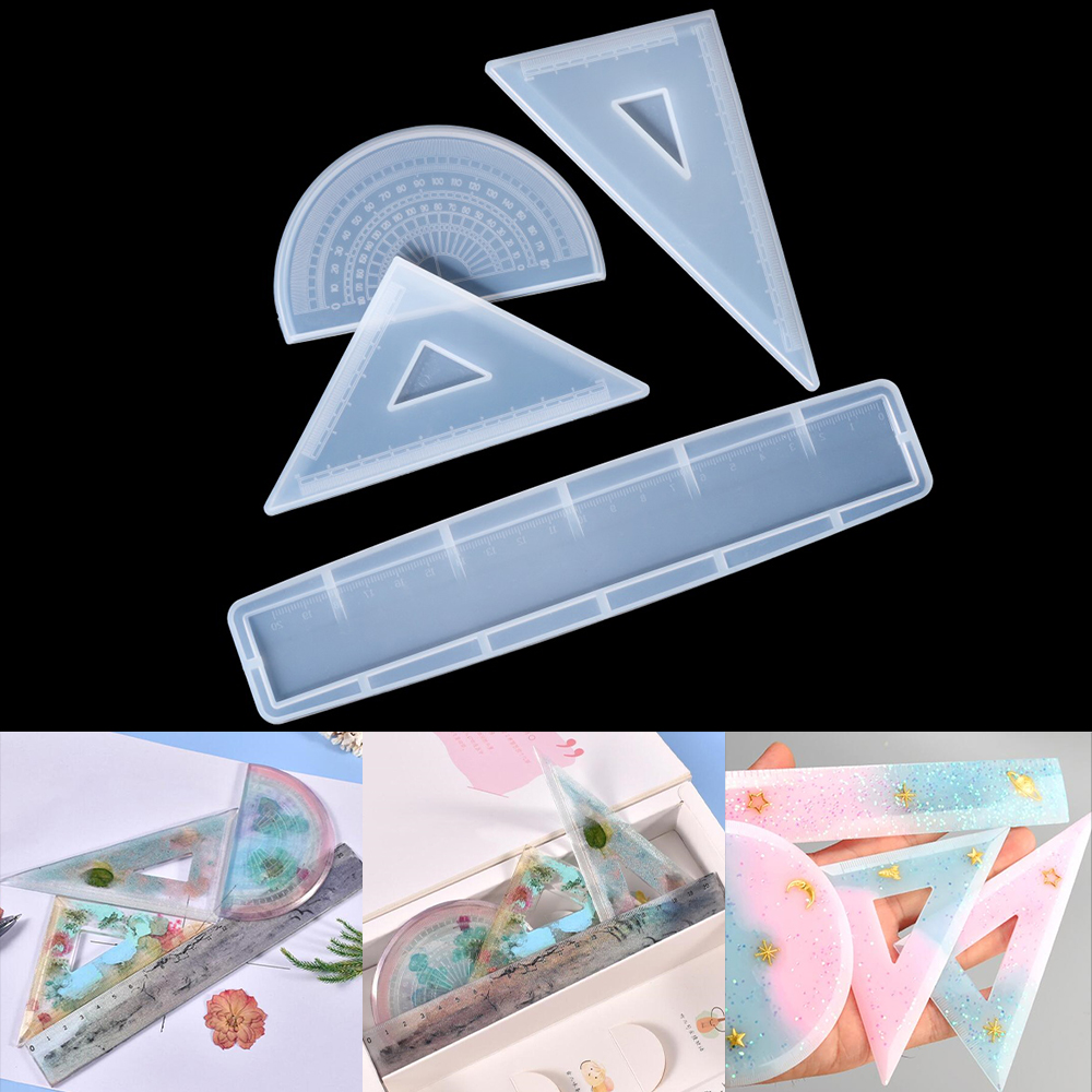 Resin Art Template - Ruler Epoxy Resin Silicone Mold Protractor