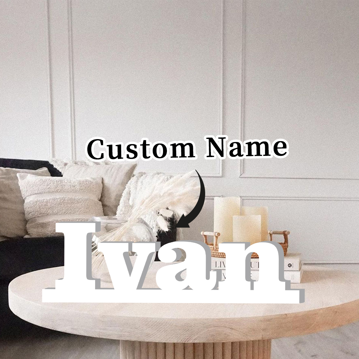 Resin Art And Decor - 1pc Custom Name Ivan PVC Decoration