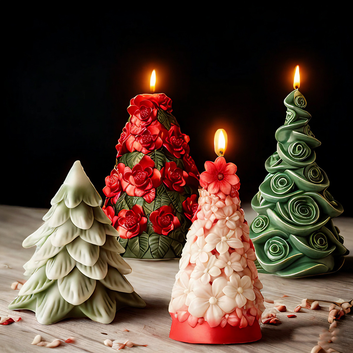 Resin Art Tree - 3D Christmas Tree Silicone Candle Mold