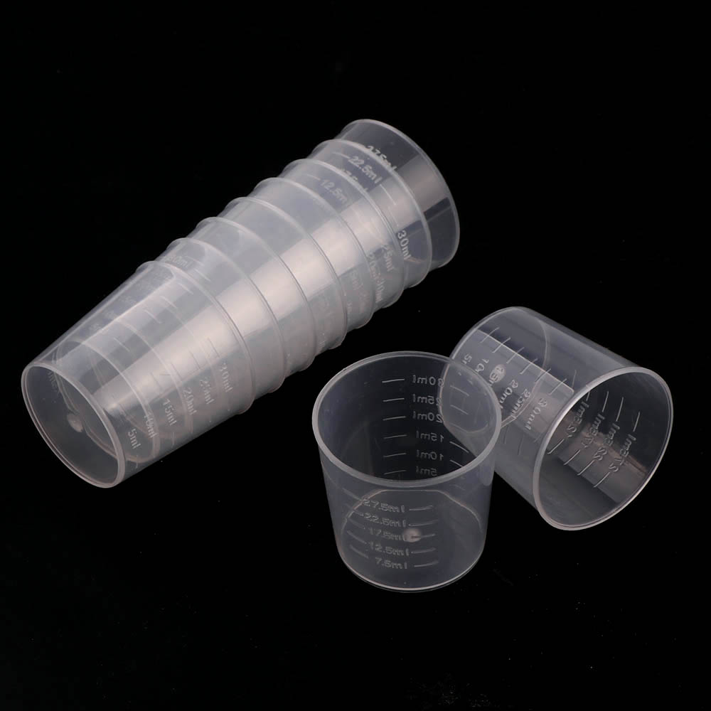 Resin Mixing Cup - 20pc 30ml Clear Plastic Liquid Measuring