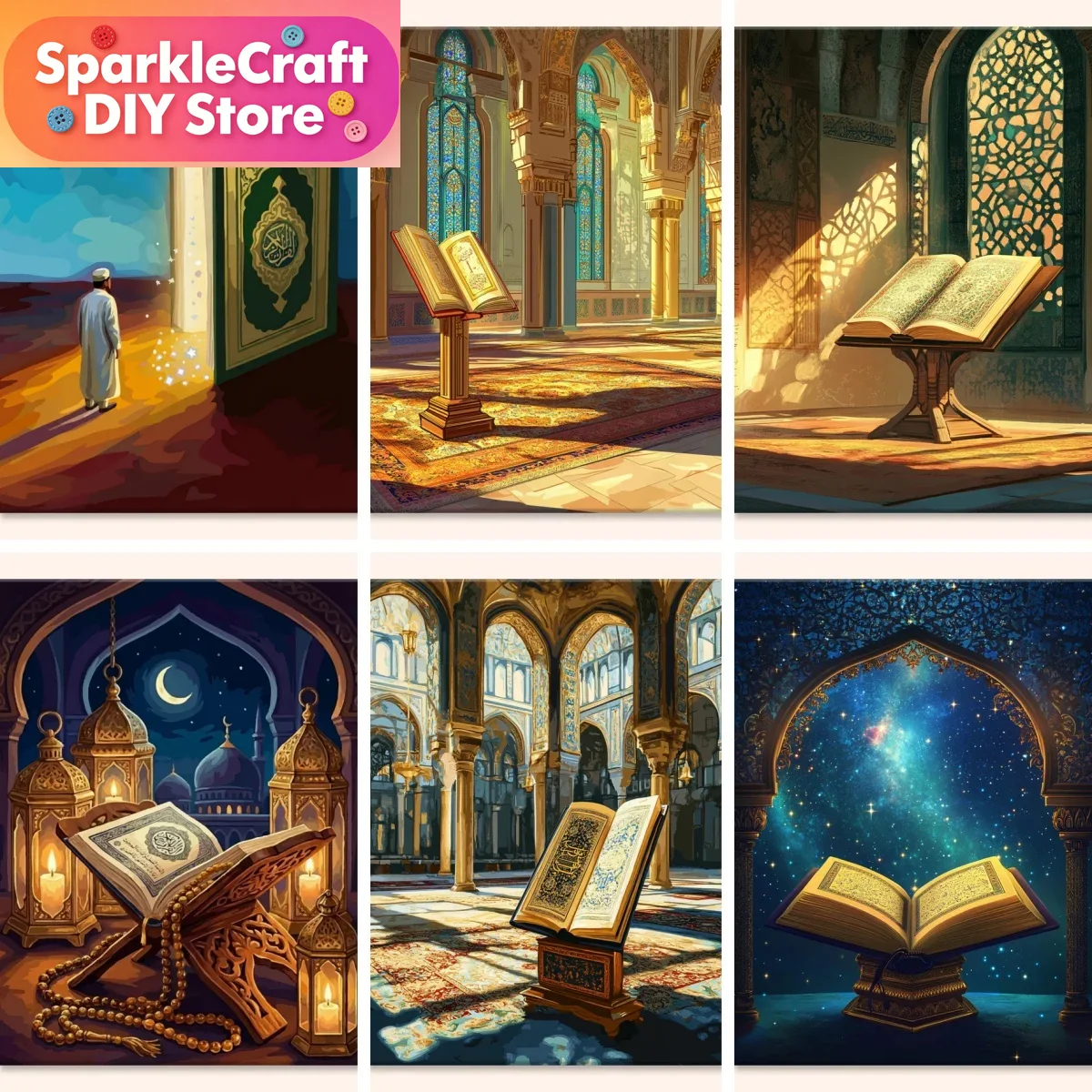 Resin Art Quran - 1pc frameless Diamond Painting Kit Embroidery