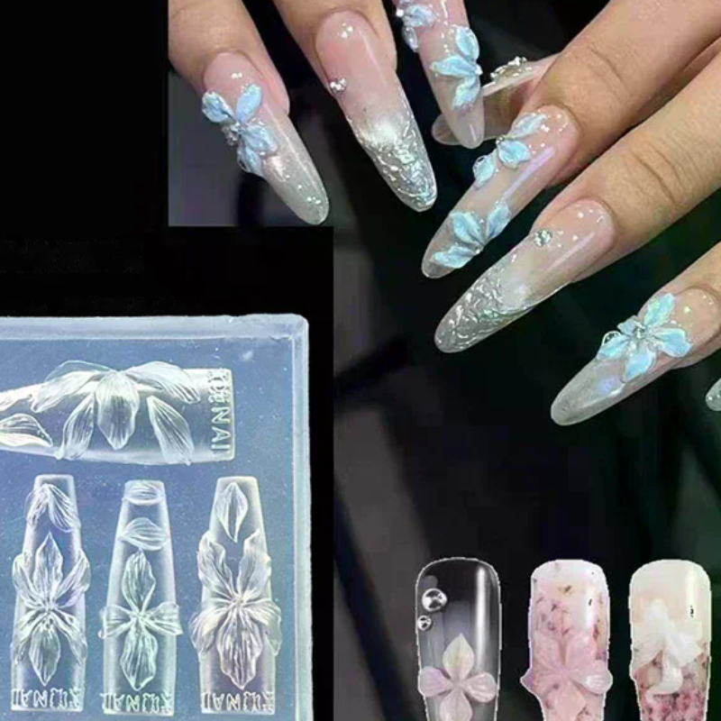Resin Art Template - 3D Flowers Nail Mold DIY Silicone