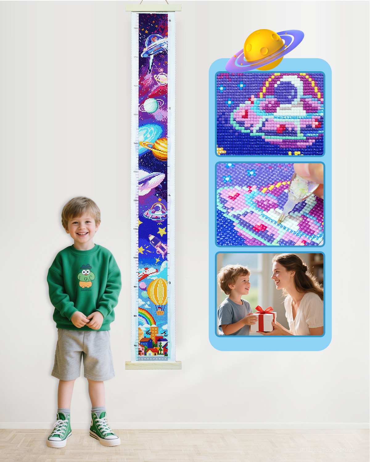 Resin Art On Wall - ForeverYoung DIY Growth Chart for Wall
