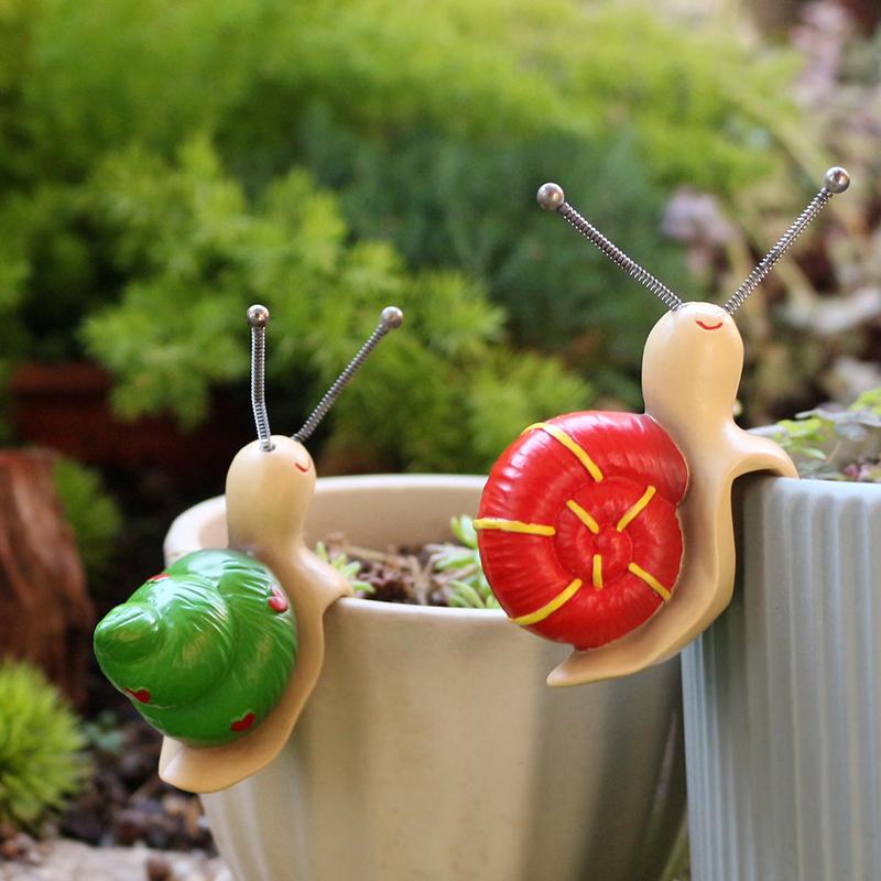 Resin Art Flowers - Resin Snail Planter Pot Hugger Flower