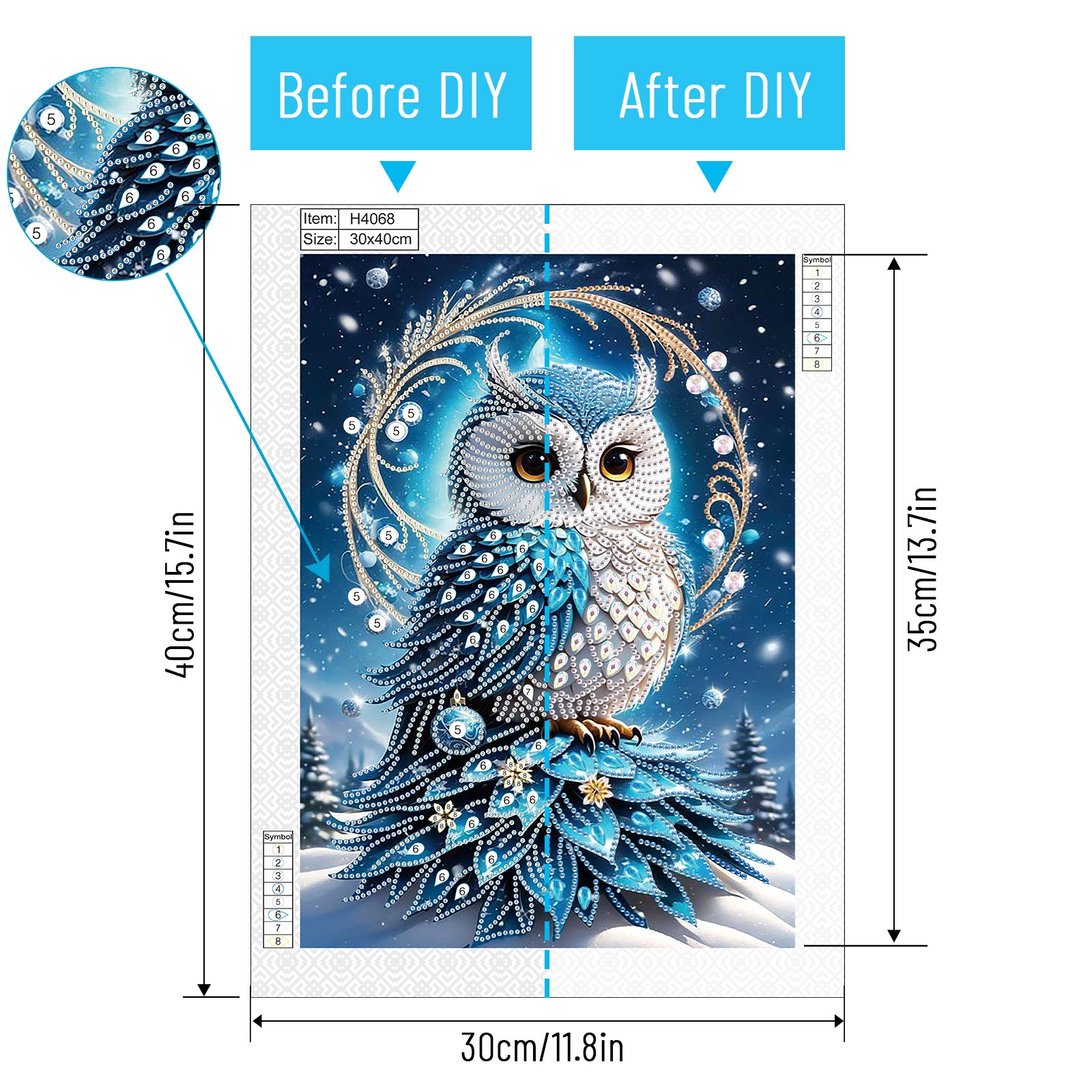 Frameless,Special Shape Diamon - Resin Art On Wall recension och pris