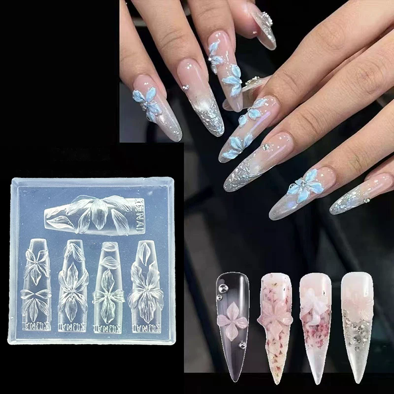 3D Flowers Nail Mold DIY Silic - Resin Art Template recension och pris