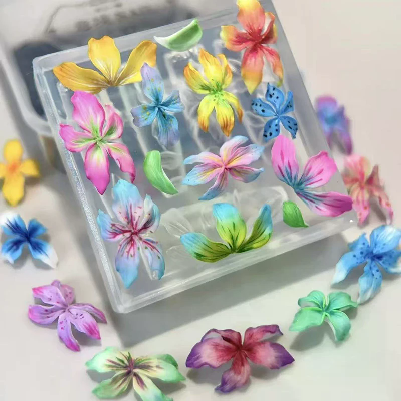 3D Flowers Nail Mold DIY Silic - Resin Art Template recension och pris