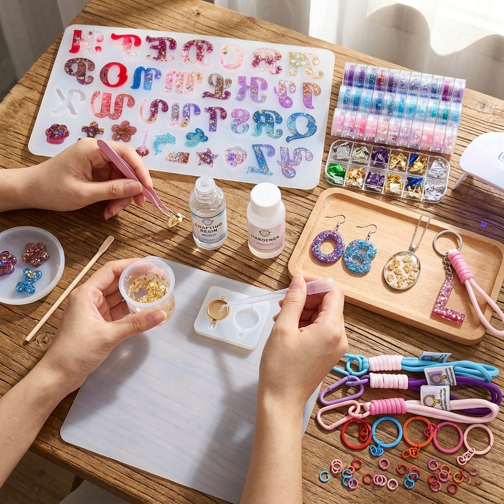 Letter Resin Mold Kit with Gli - Resin Art A Keychain recension och pris