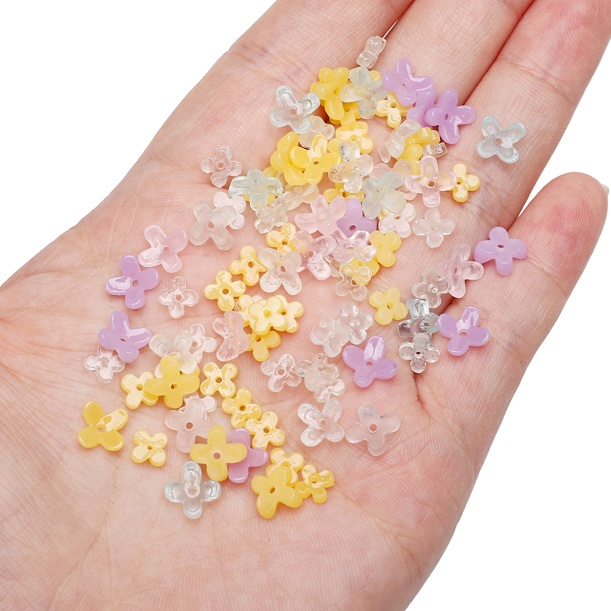 20pcs 5 7mm Resin 4 Petals Flo - Resin Art Flowers recension och pris