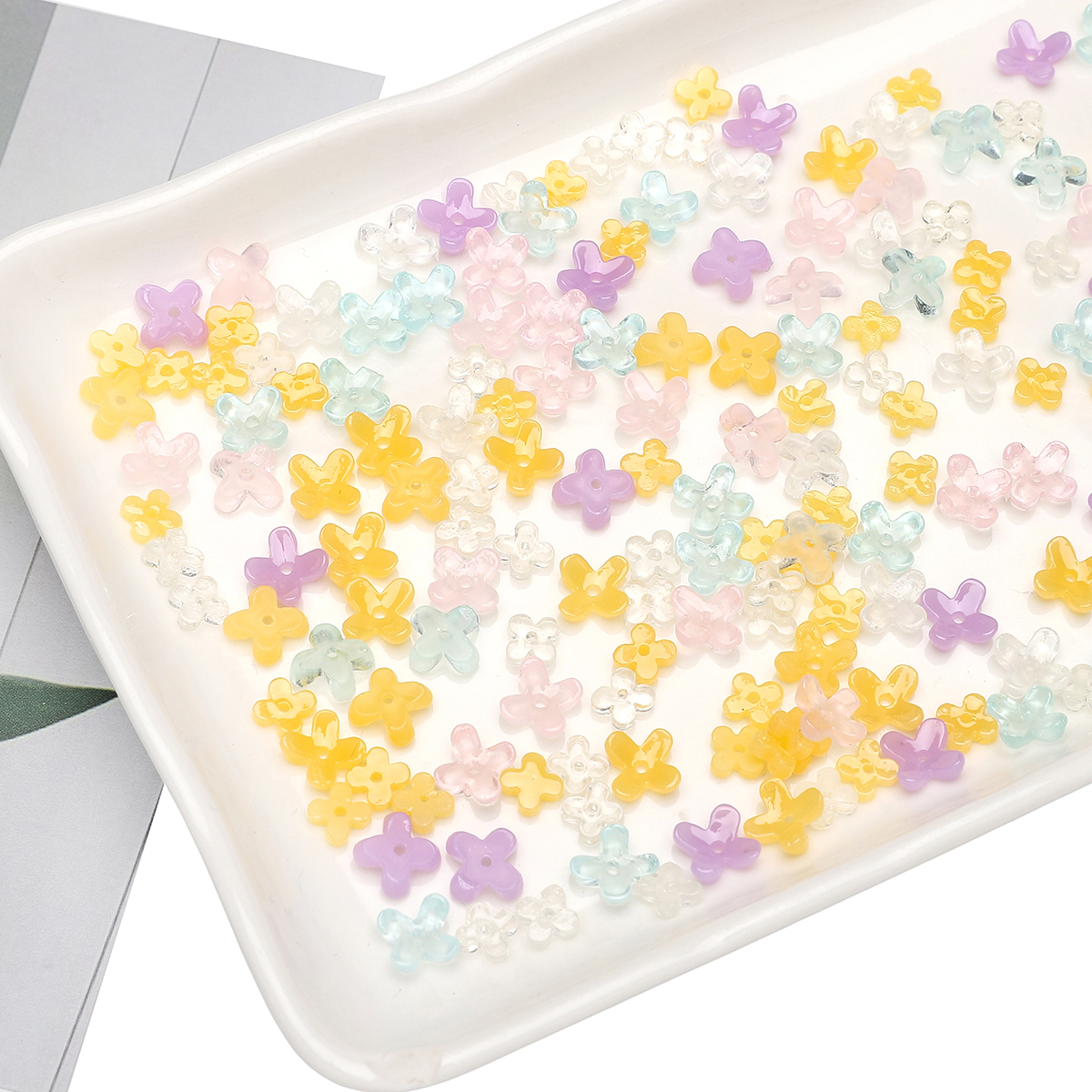 20pcs 5 7mm Resin 4 Petals Flo - Resin Art Flowers recension och pris