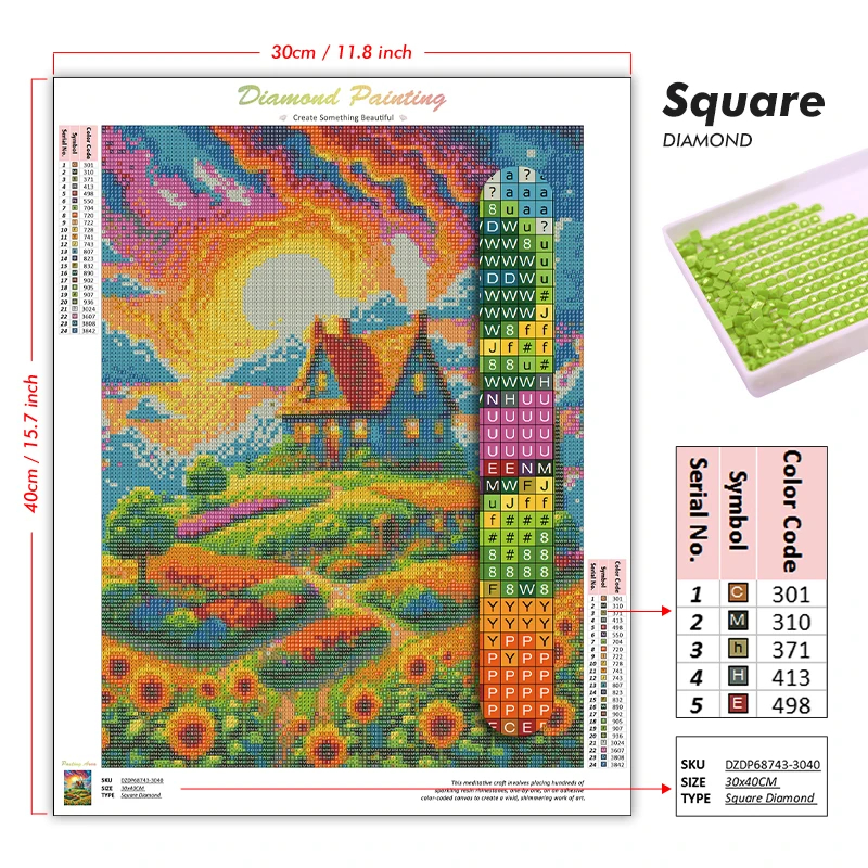 1PC frameless Diamond Mosaic G - Resin Art Tree recension och pris