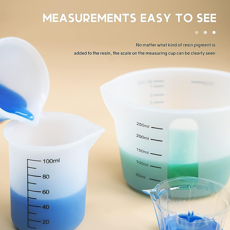 1/2/6Pcs Measuring Cup Set Sil - Resin Mixing Cup recension och pris