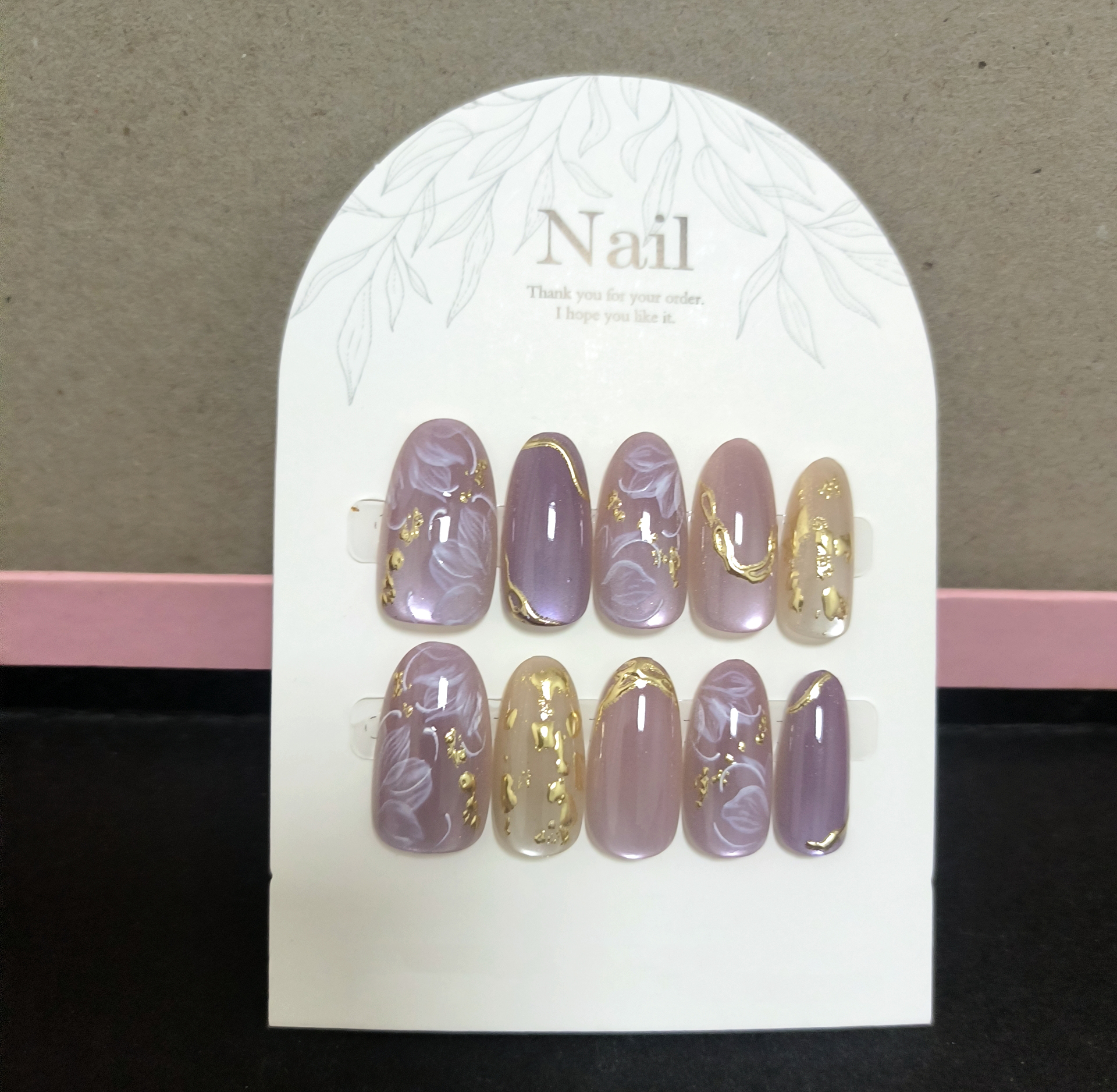 10pcs Handmade Press On Nails  - Resin Art Flowers recension och pris