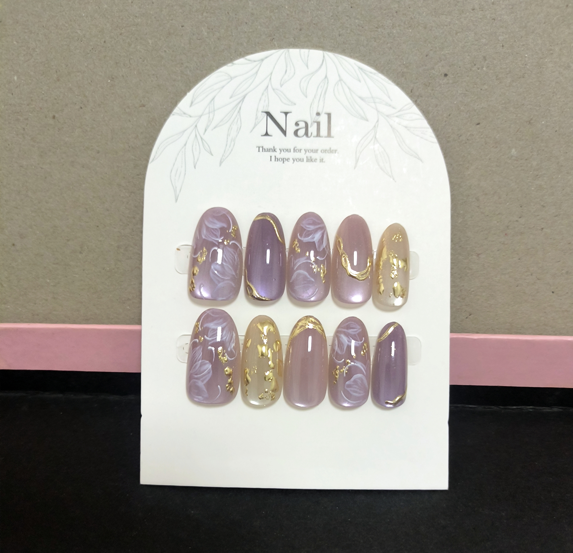10pcs Handmade Press On Nails  - Resin Art Flowers recension och pris