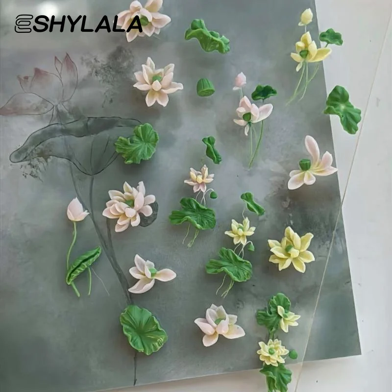 Flowers Series 3D Curved Nail  - Resin Art Template recension och pris