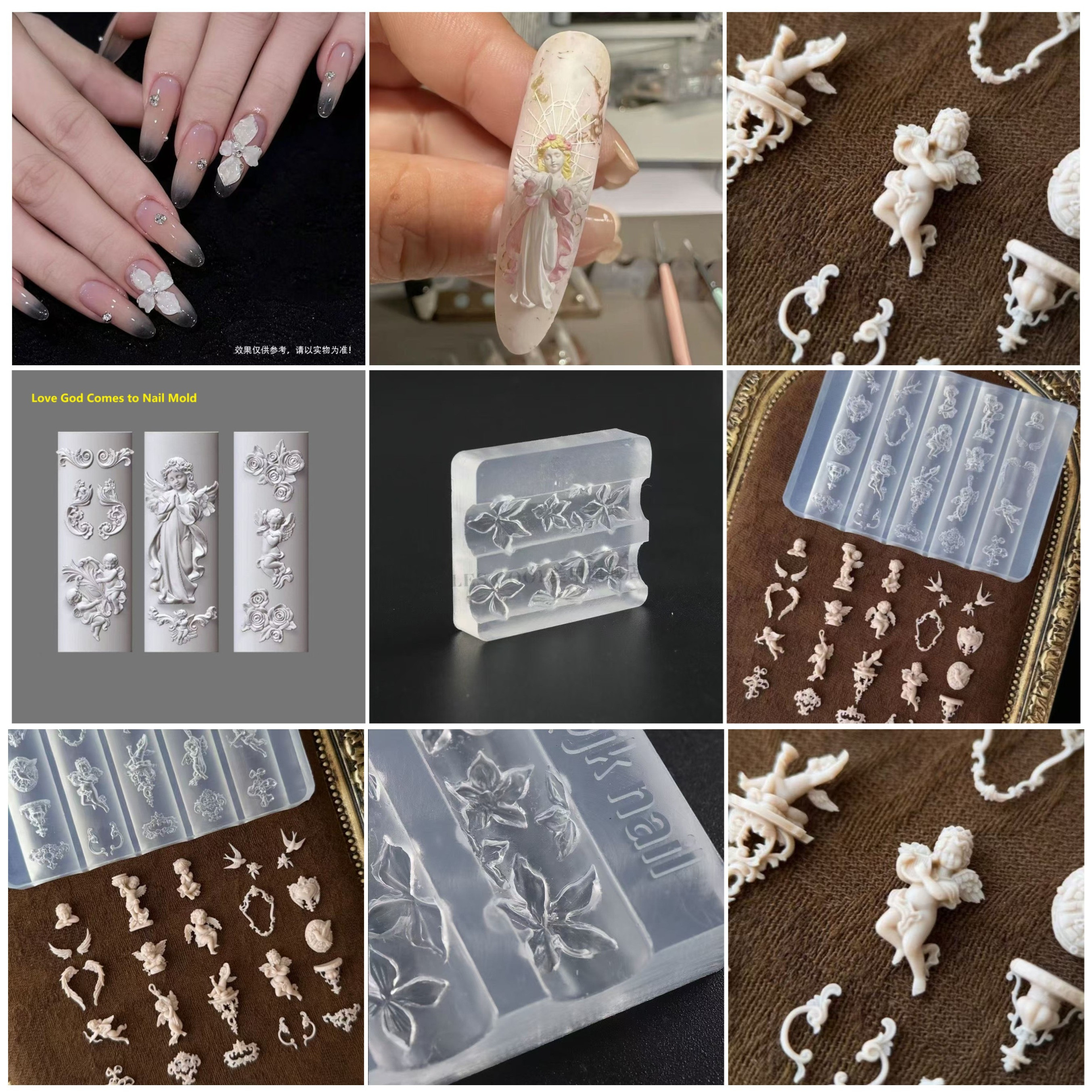 High-Quality Silicone Nail Art - Resin Art Template recension och pris