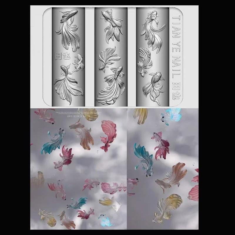 【xxx】Silicone Nail Ocean Merma - Resin Art Template recension och pris
