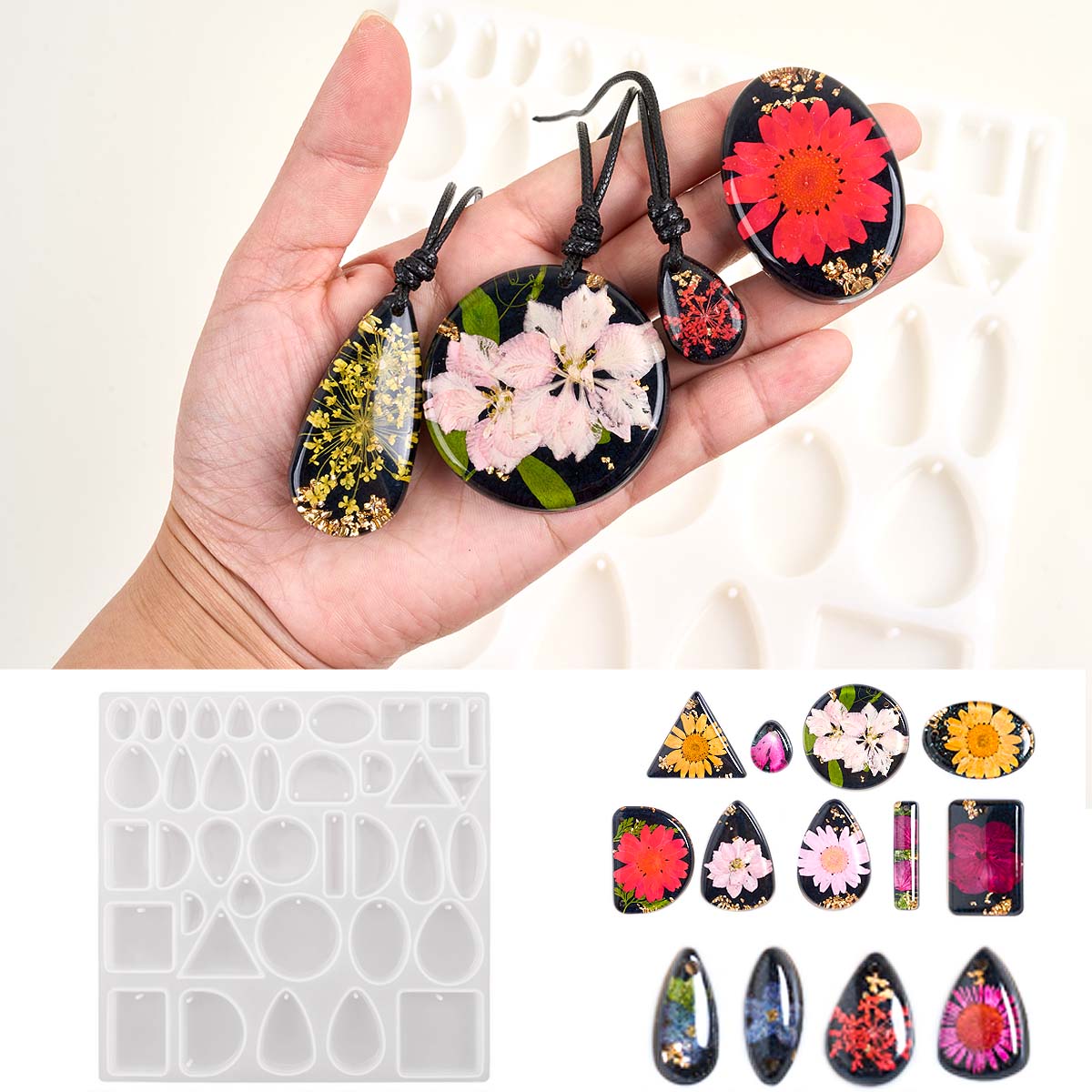 Time Stone Pendant Silicone Mo - Resin Art A Keychain recension och pris