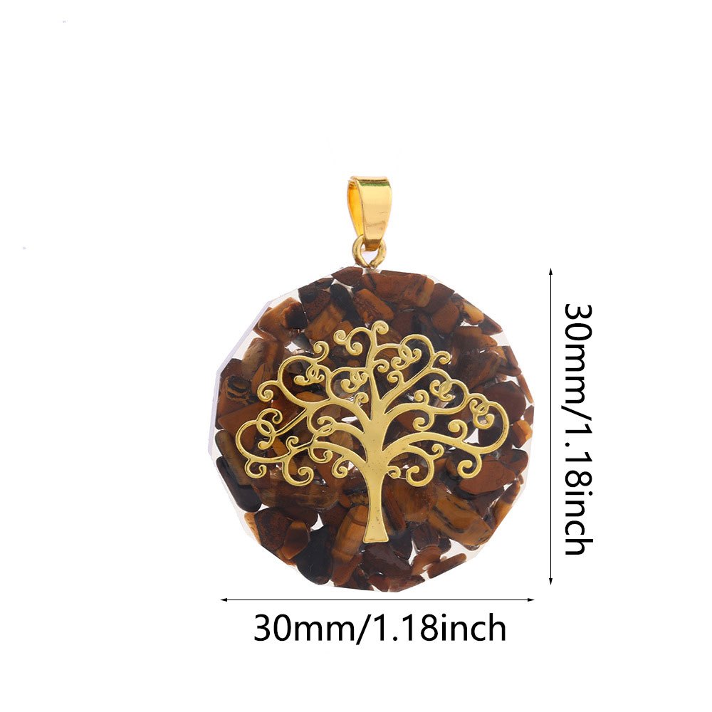 Natural Crushed Stone Pendants - Resin Art Tree recension och pris
