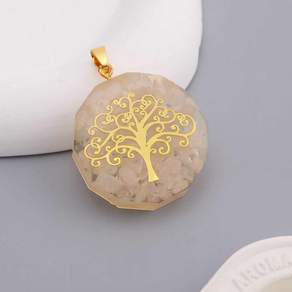 Natural Crushed Stone Pendants - Resin Art Tree recension och pris