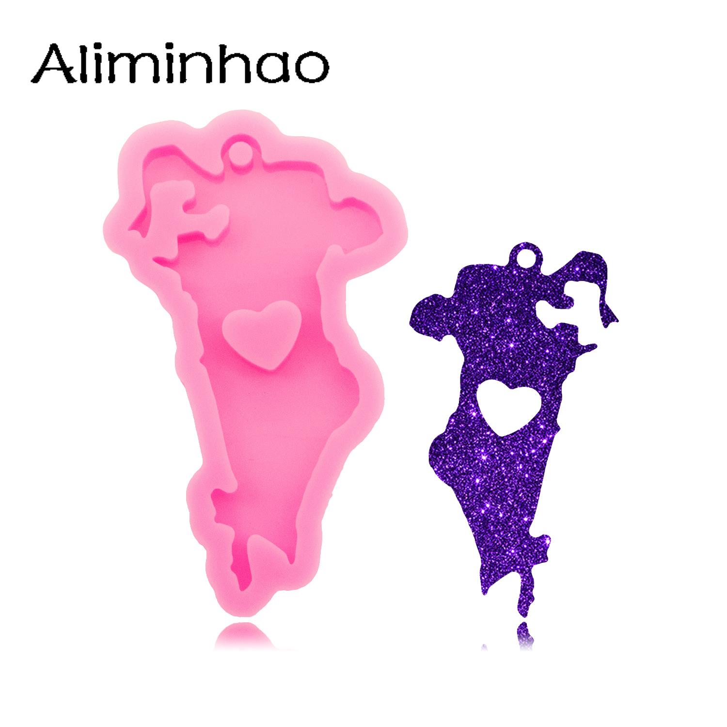 DY1435 Shiny Bahrain Map Silic - Resin Art A Keychain recension och pris