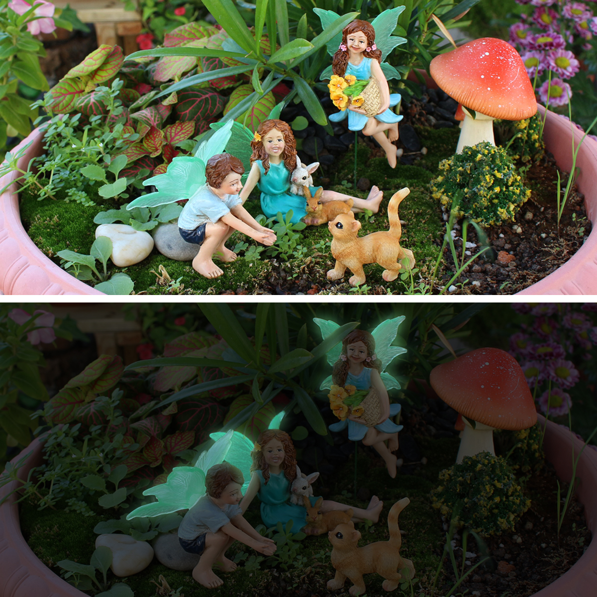 4pc Flower Fairy and Animal Pa - Resin Art Flowers recension och pris
