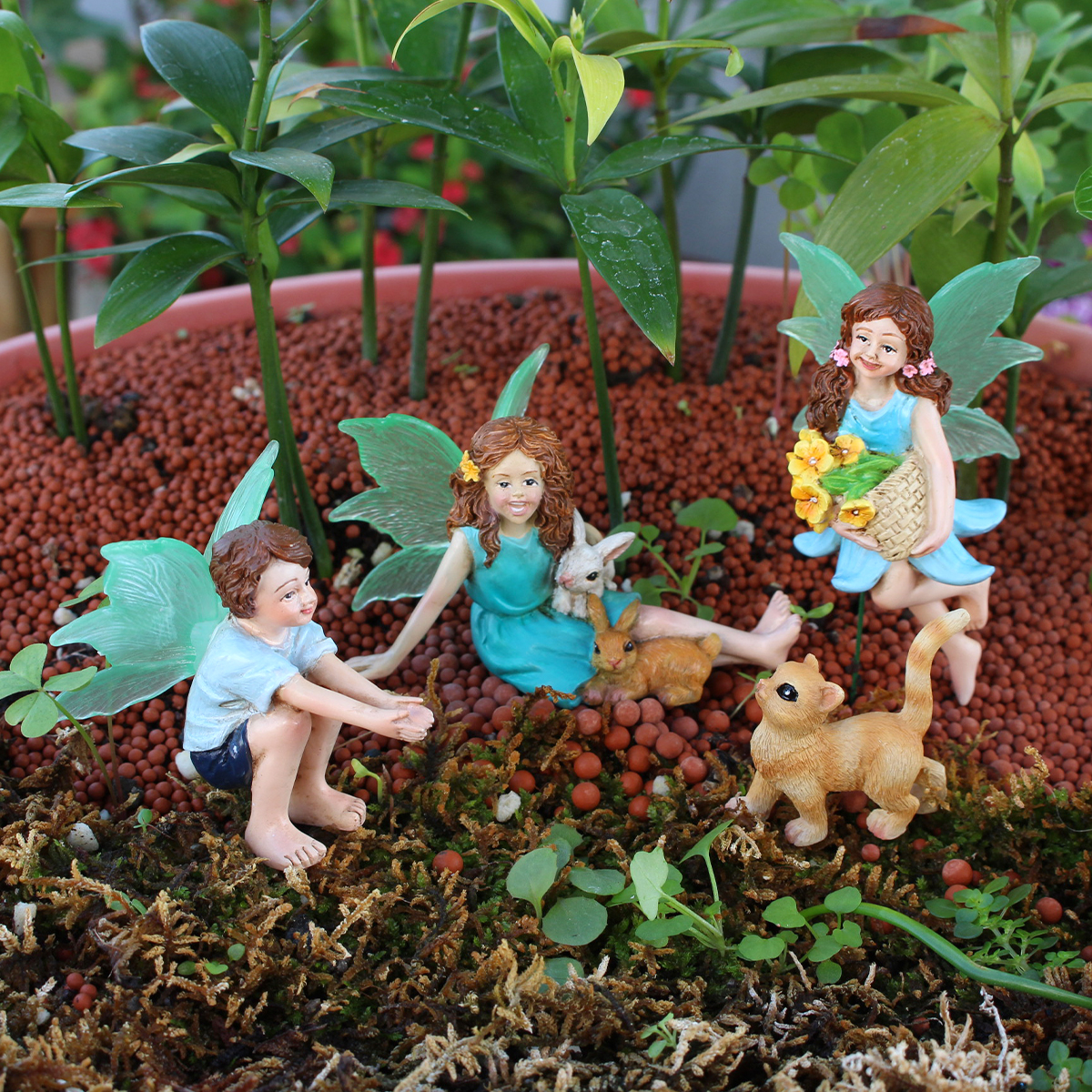4pc Flower Fairy and Animal Pa - Resin Art Flowers recension och pris