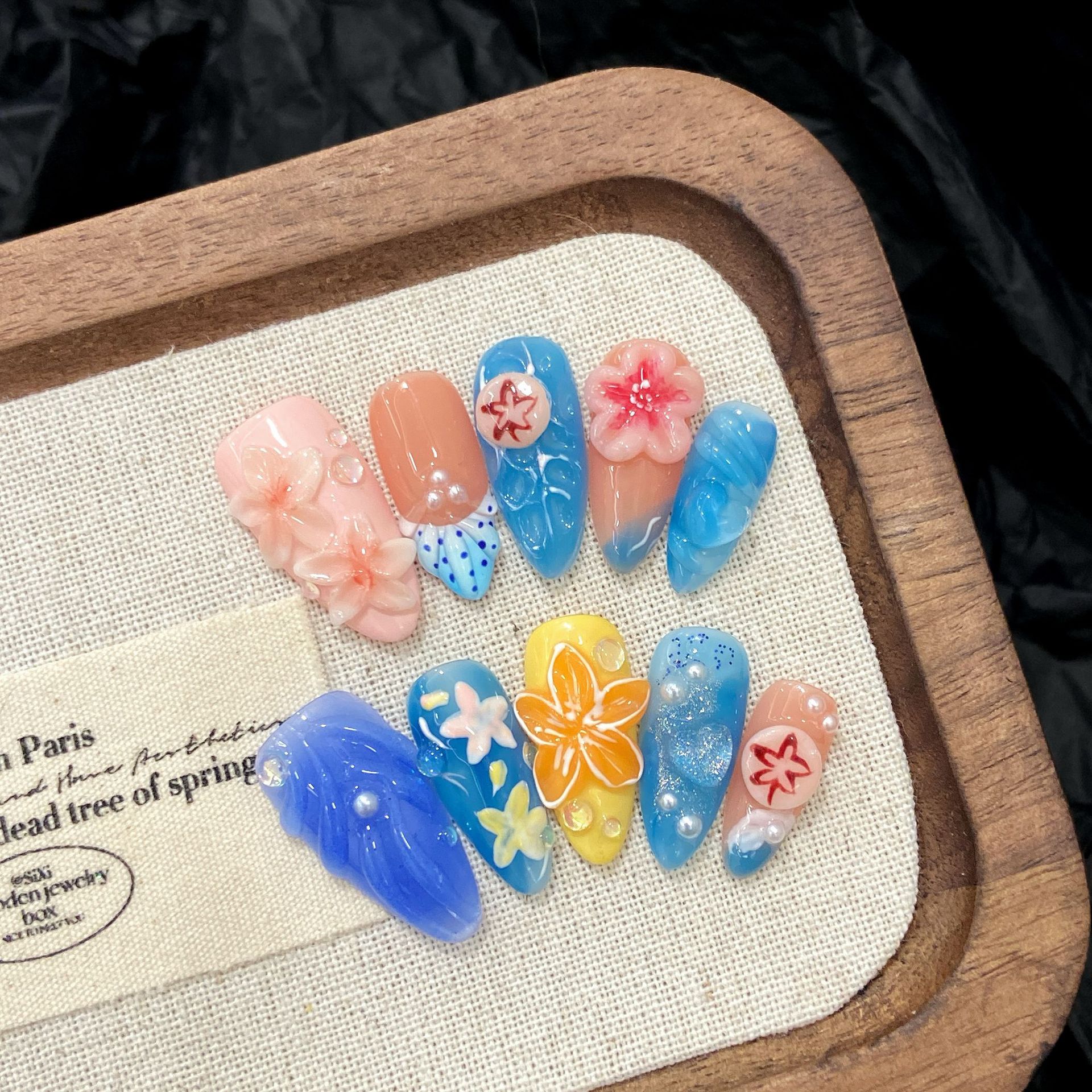 10pcs Pure Hand Pressed Almond - Resin Art Flowers recension och pris