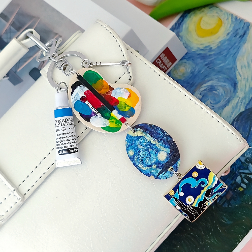 Girl with a Pearl Earring Van  - Resin Art A Keychain recension och pris