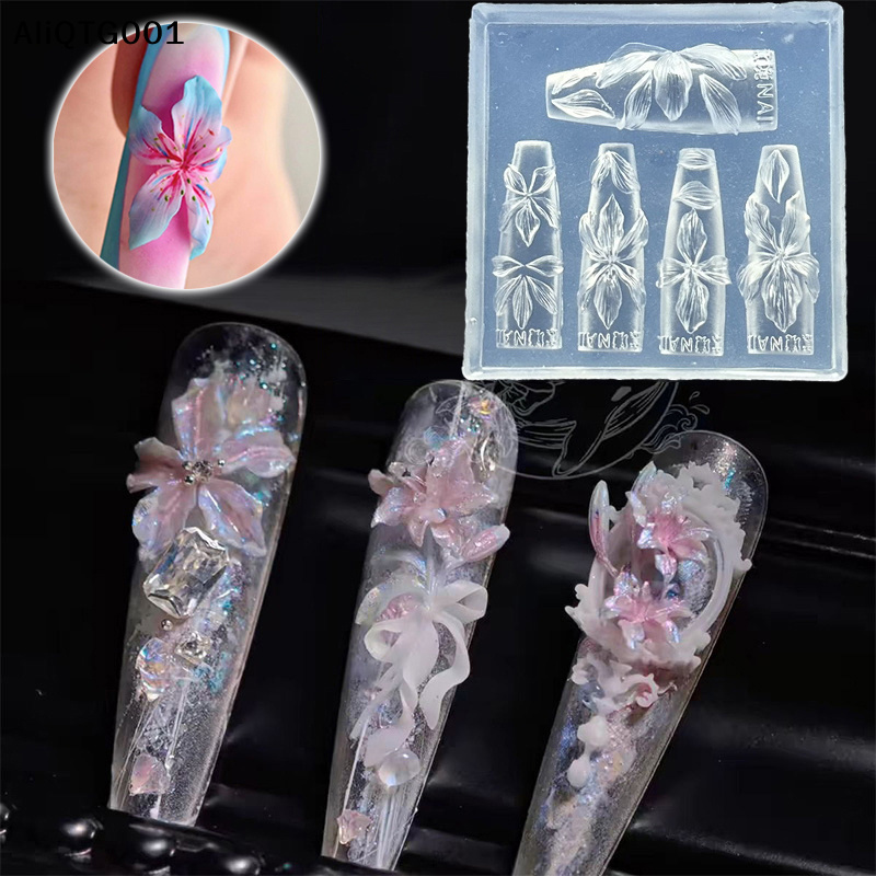 3D Flowers Nail Mold DIY Silic - Resin Art Template recension och pris