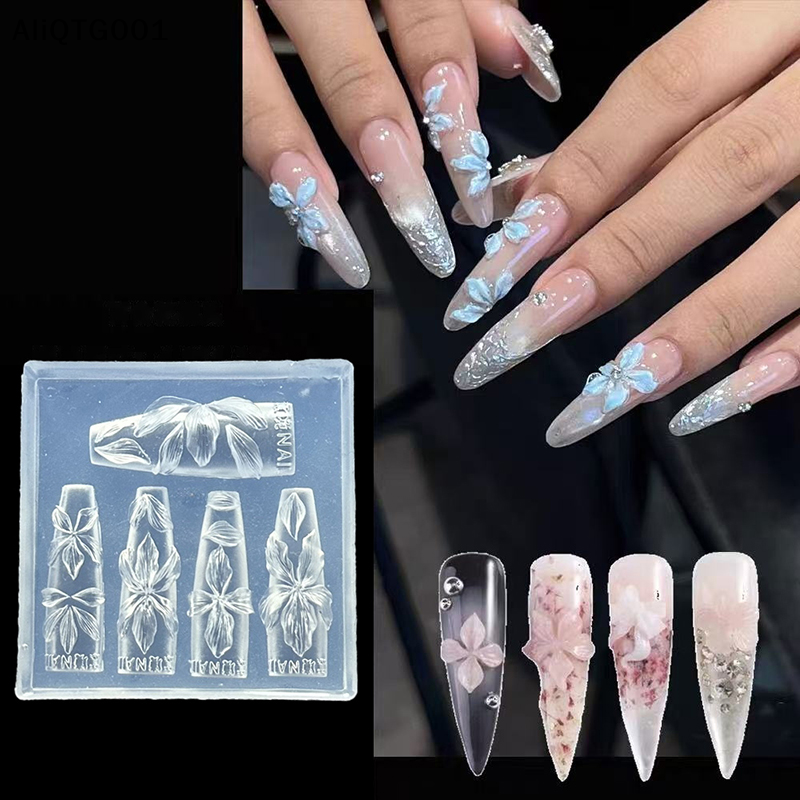 3D Flowers Nail Mold DIY Silic - Resin Art Template recension och pris