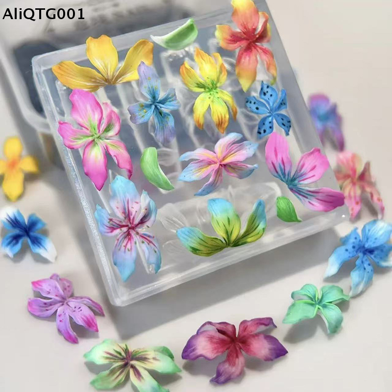 3D Flowers Nail Mold DIY Silic - Resin Art Template recension och pris