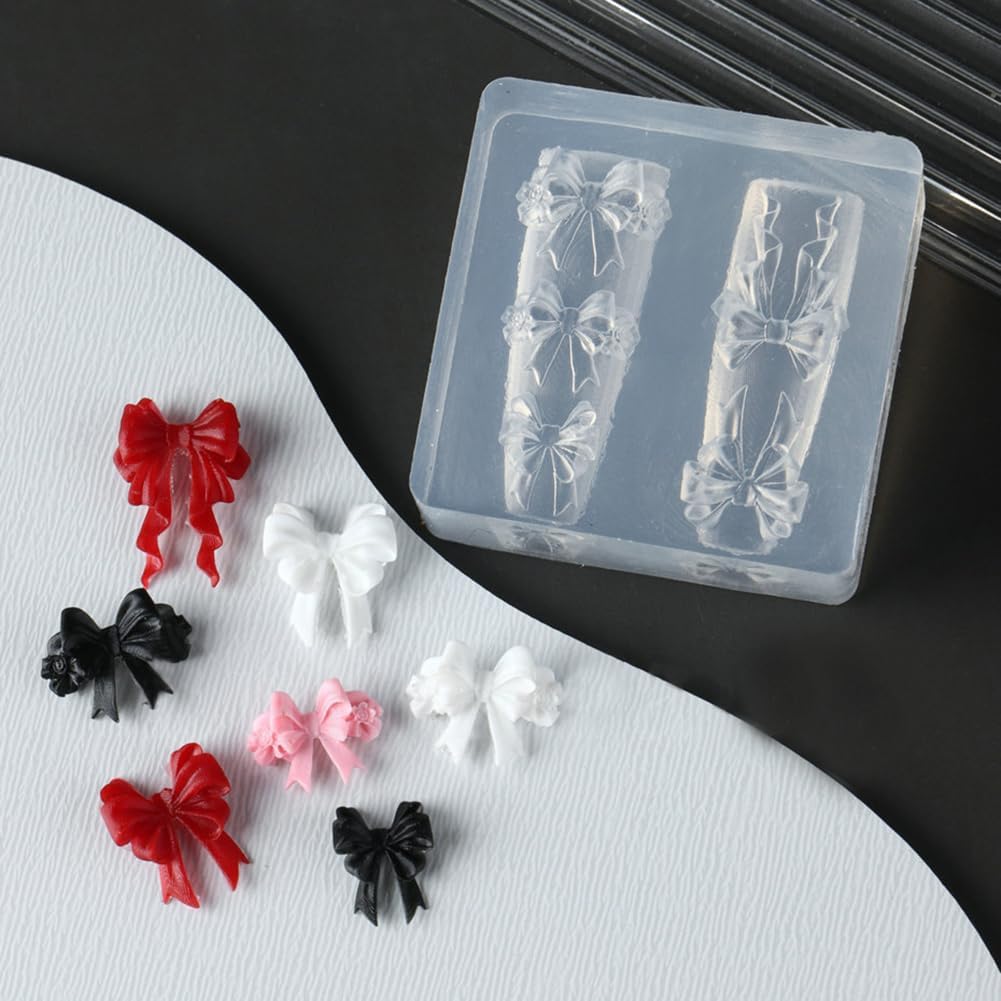 3D Bow Nail Mold Silicone Nail - Resin Art Template recension och pris
