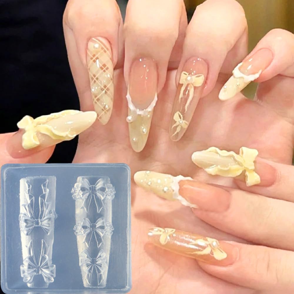 3D Bow Nail Mold Silicone Nail - Resin Art Template recension och pris