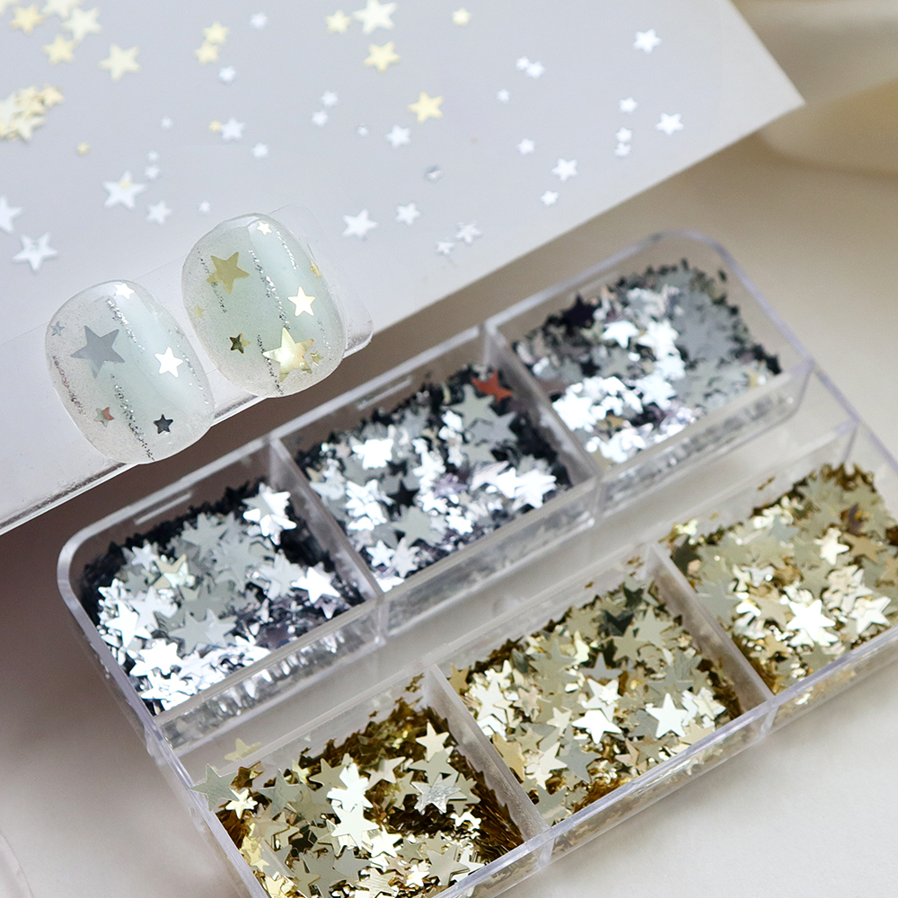 1-5MM Holographic Stars Glitte - Resin Art A Keychain recension och pris