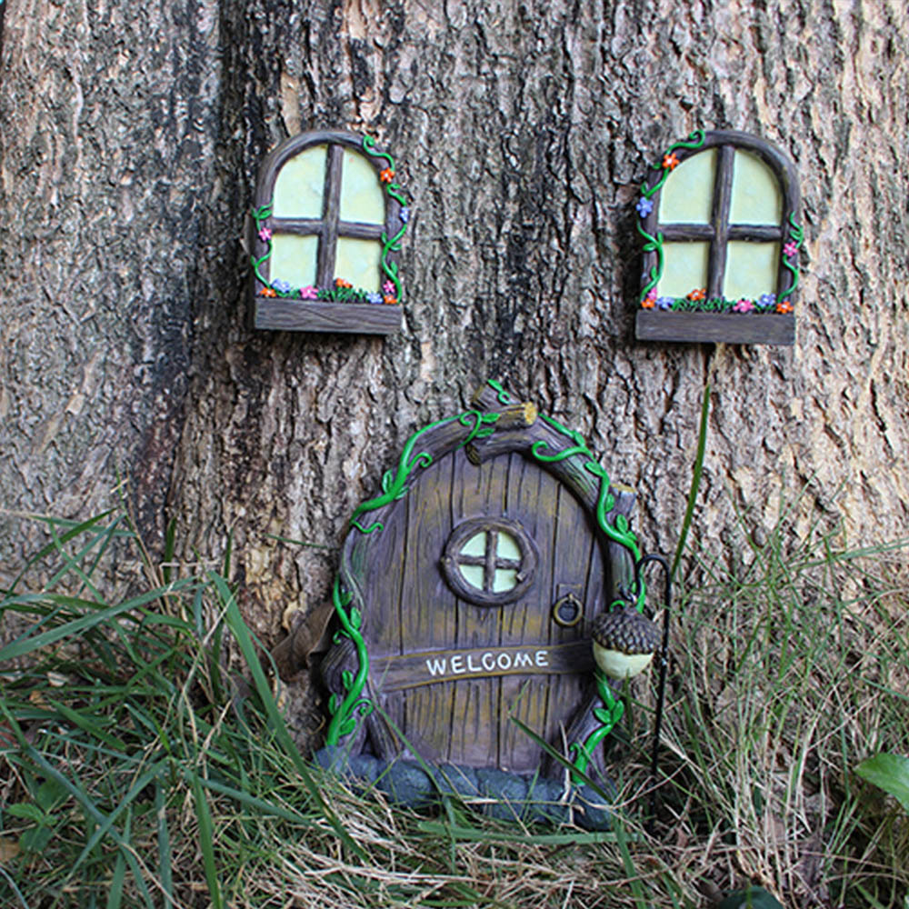 3pcs Tree Sculpture Garden Gno - Resin Art Tree recension och pris