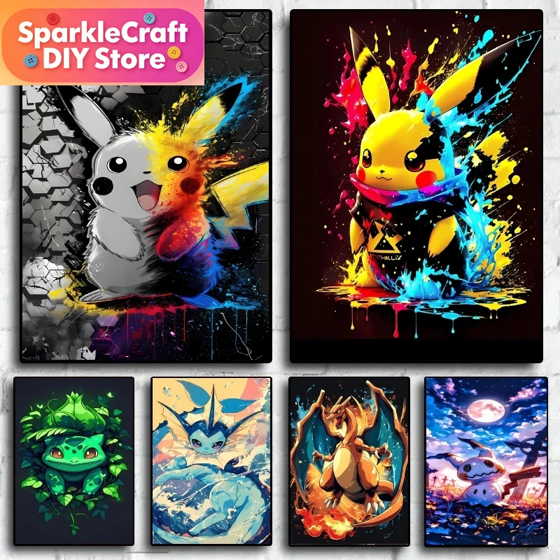 1pc frameless Pokemon Pikachu  - Resin Art On Wall recension och pris