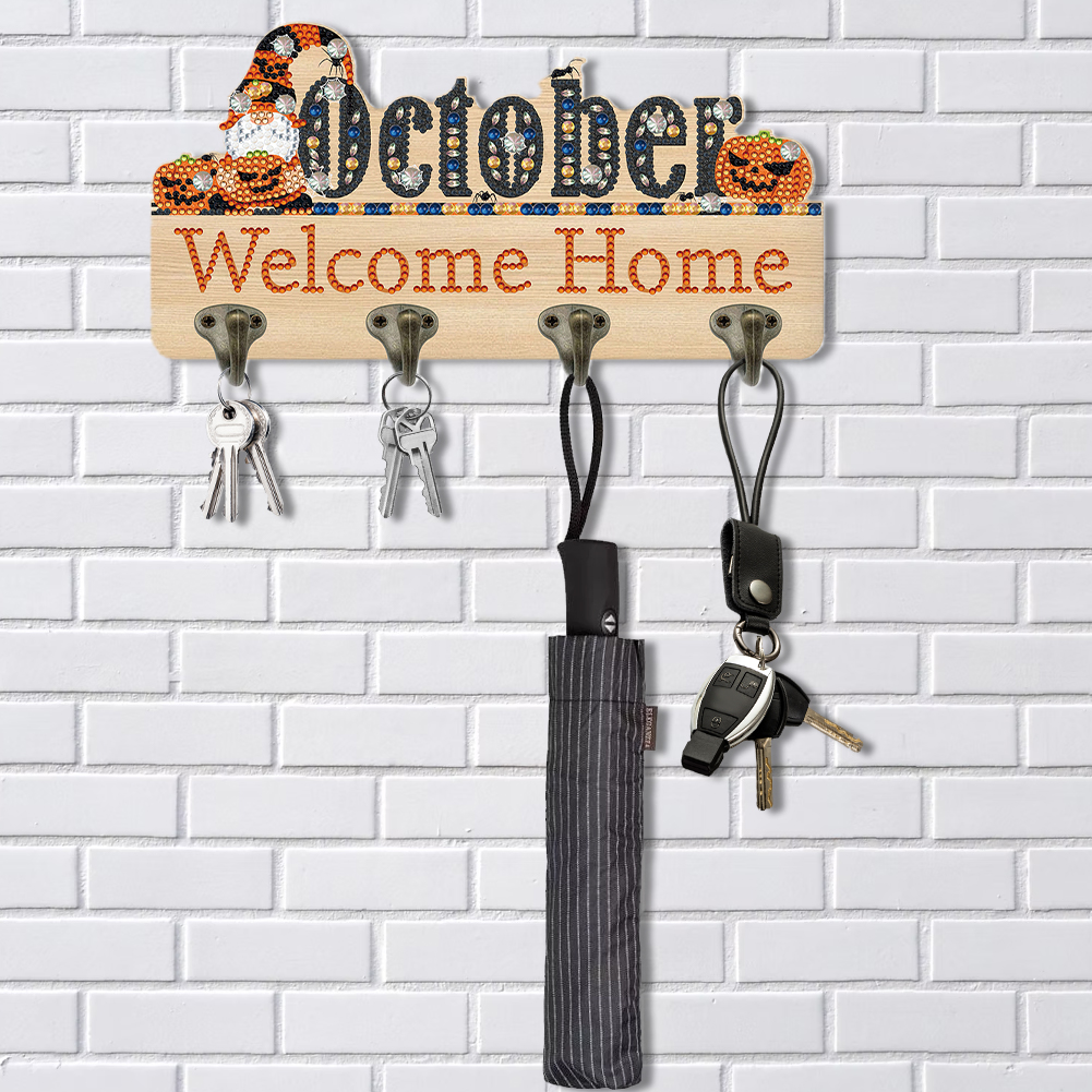 Wooden Welcome Home Calendar D - Resin Art A Keychain recension och pris