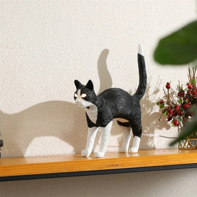 Nordic cat Table Lamp Resin an - Resin Art Floor Design recension och pris