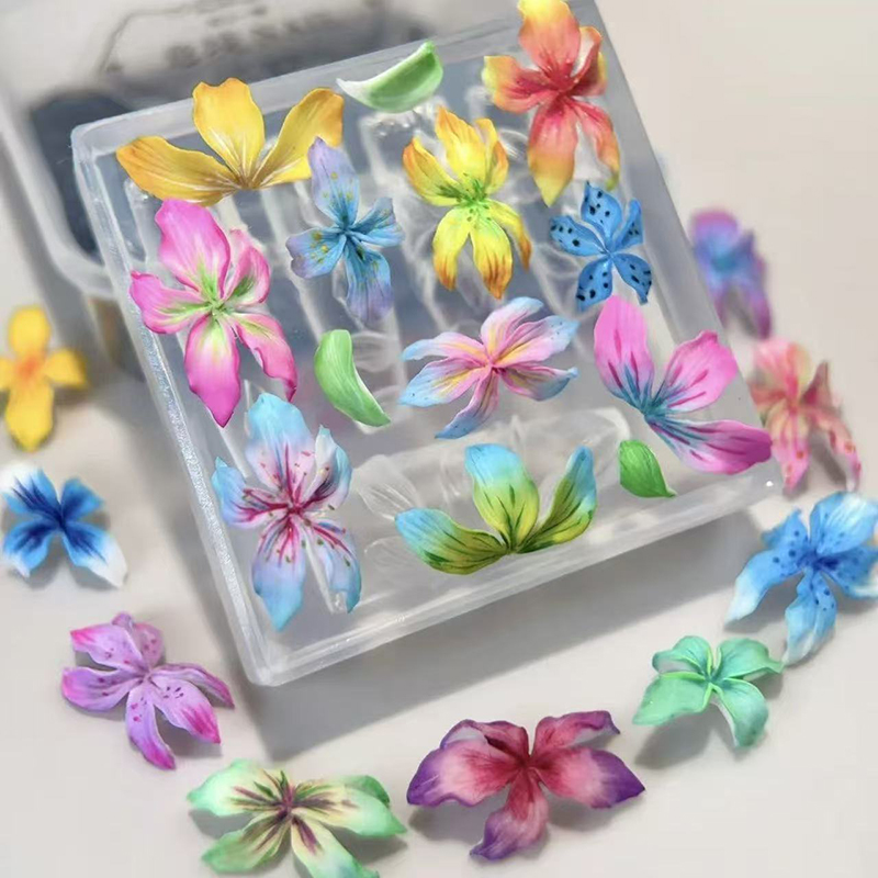 3D Flowers Nail Mold DIY Silic - Resin Art Template recension och pris