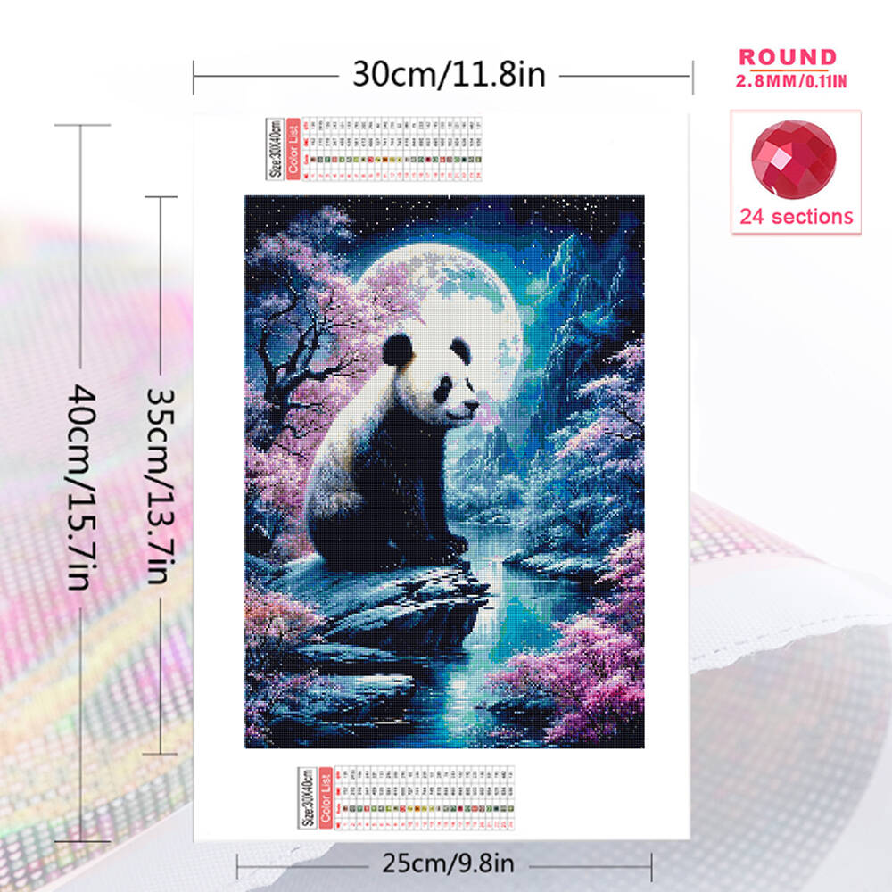 1PC frameless   Panda Diamond  - Resin Art Painting recension och pris