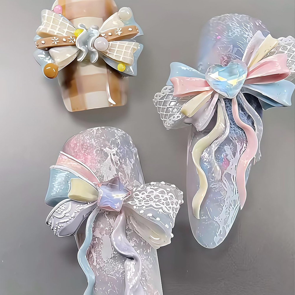 BowKnot & Heart Drop Nail Mold - Resin Art Template recension och pris
