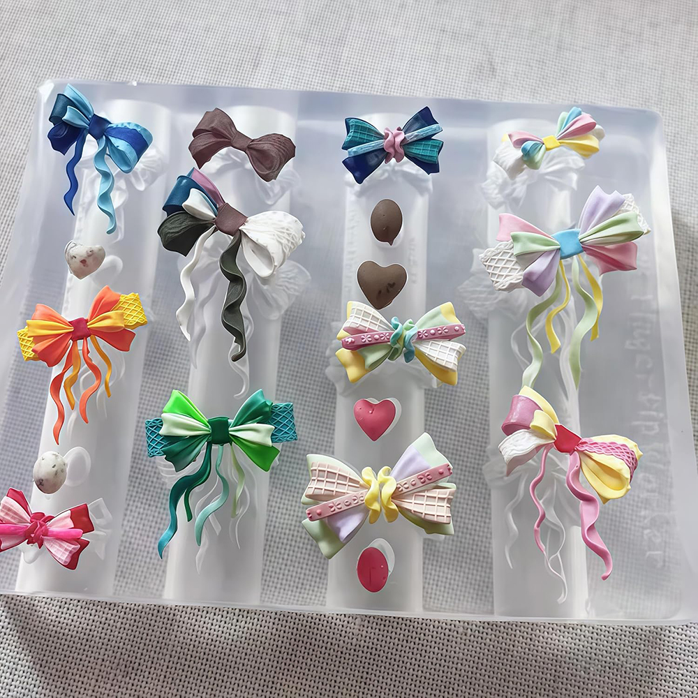 BowKnot & Heart Drop Nail Mold - Resin Art Template recension och pris