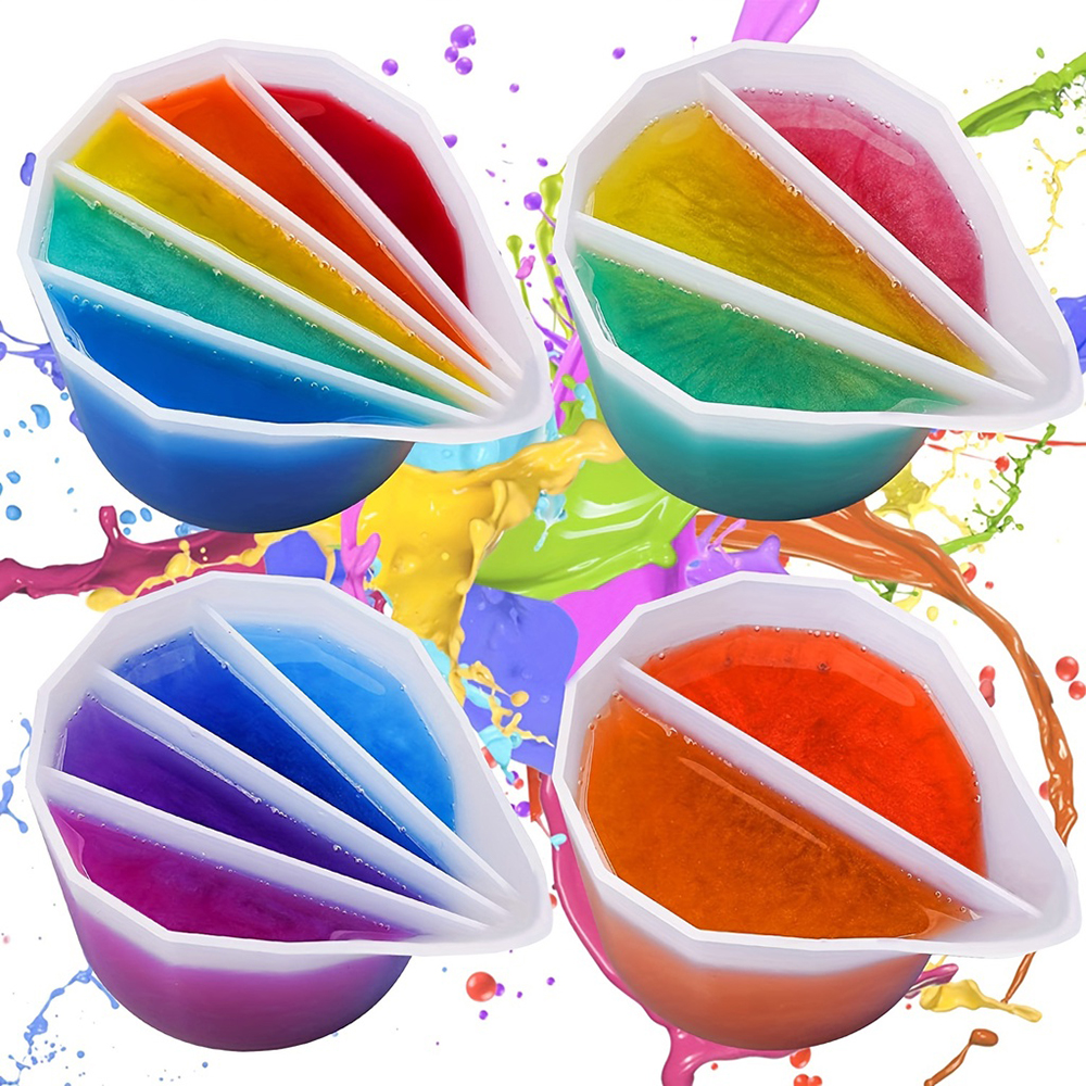 2/3/4/5 Grids Silicone Split C - Resin Mixing Cup recension och pris