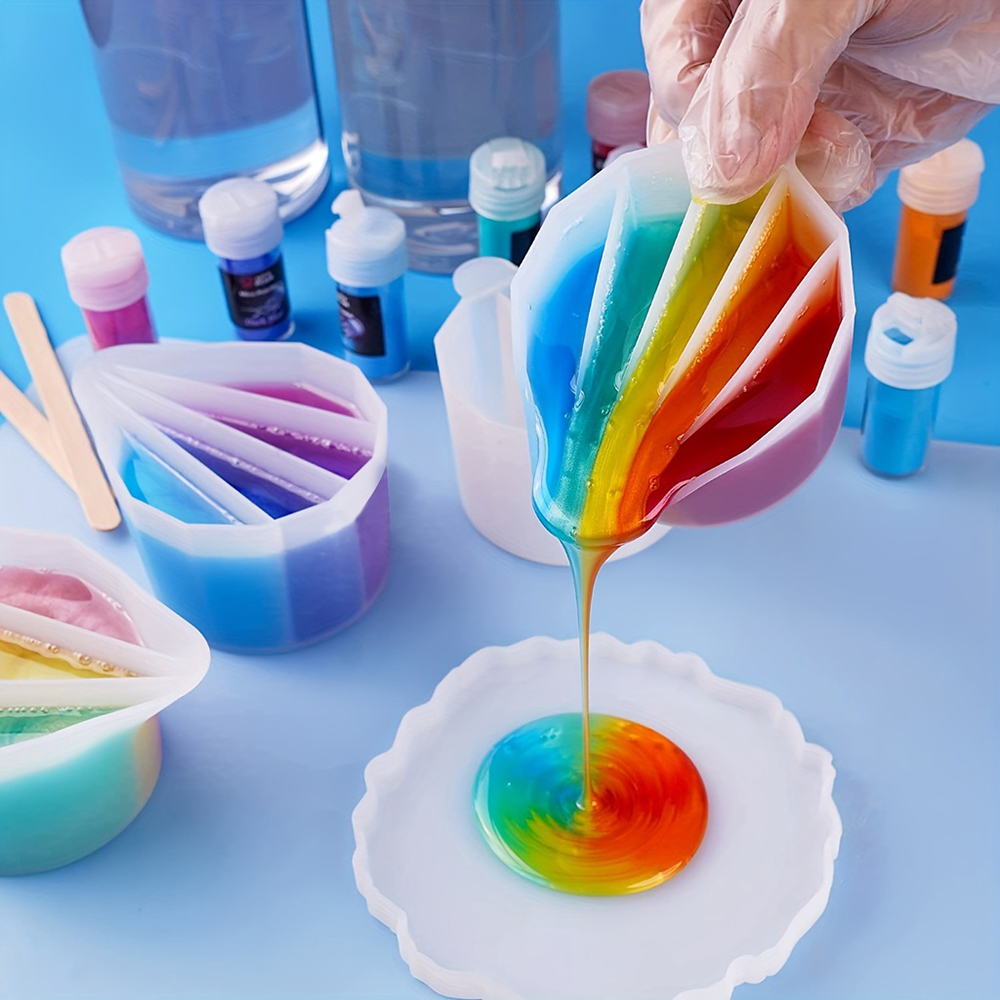 2/3/4/5 Grids Silicone Split C - Resin Mixing Cup recension och pris