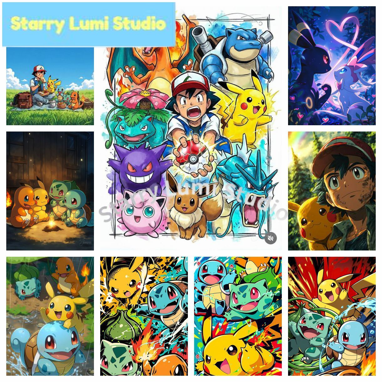 2026 New Pokémon Cute Pikachu  - Resin Art Painting recension och pris