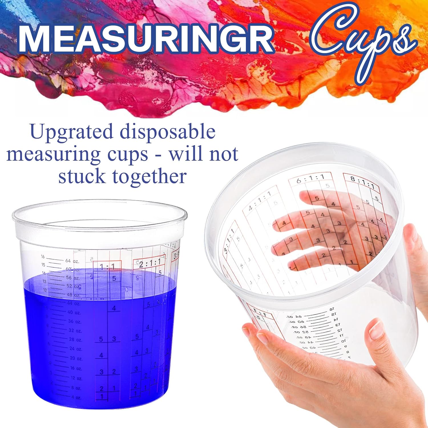 64 oz Paint Mixing Cups with L - Resin Mixing Cup recension och pris