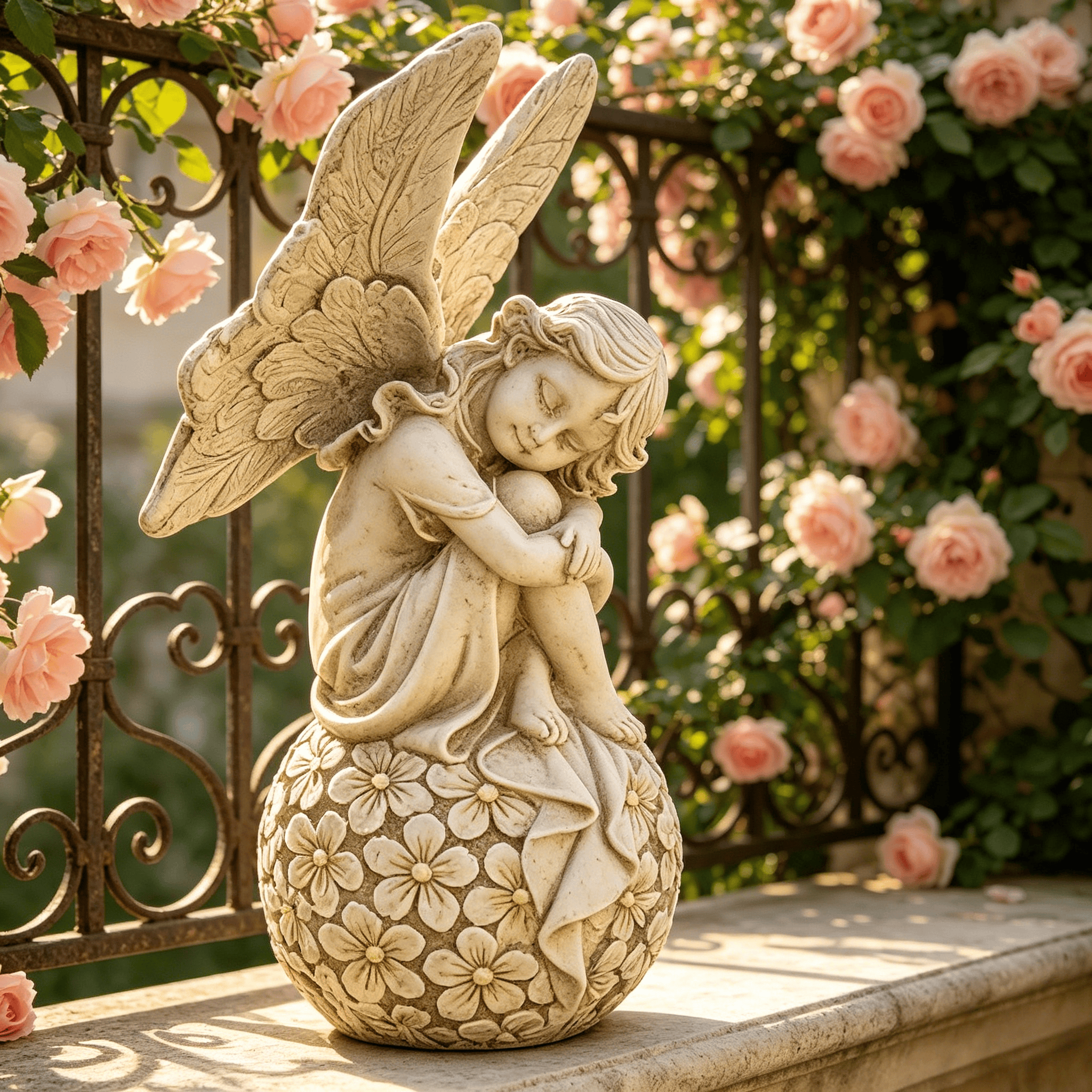 13.2-inch Garden Fairy Statue, - Resin Art Flowers recension och pris