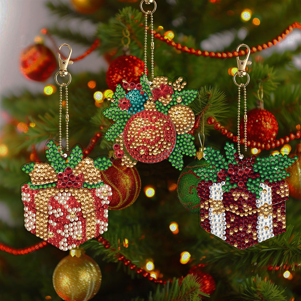 12pcs Christmas Diamond Painti - Resin Art A Keychain recension och pris