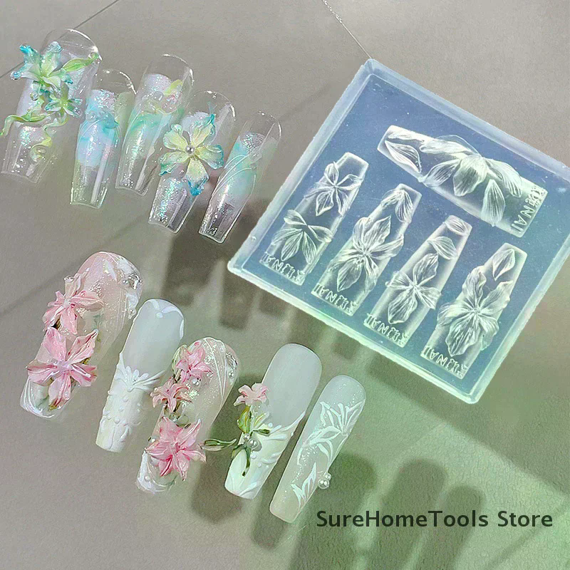 3D Flowers Nail Mold DIY Silic - Resin Art Template recension och pris